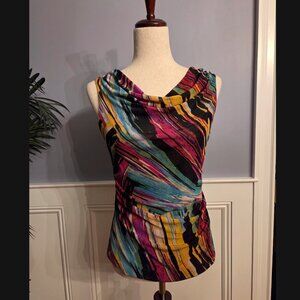 Cable & Gauge Cowl Neck Top